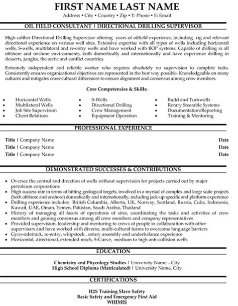 Top Oil And Gas Resume Templates And Samples