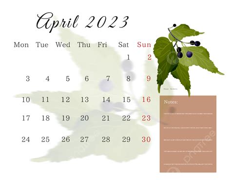 Calendário Abril 2023 Png Abril De 2023 Calendário Mirtilo Imagem