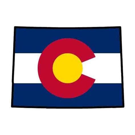 Colorado Flag State Outline Instant Download 1 Vector Eps Etsy In