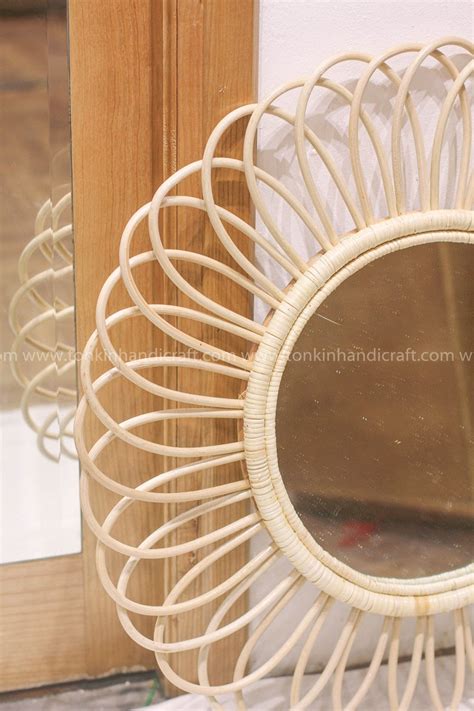 With the bucolique round rattan mirror d 34, soothe your child in a delicately vintage ambience! Floral White Rattan/bamboo Round Mirror handmade Vintage ...