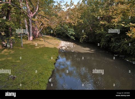 The Great Miami River That Runs Through Shelby County Ohio Stock Photo