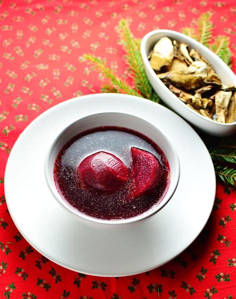 Dinner table is set with the special china and silverware saved for special occasions. Polish Borscht Recipe (Christmas) - Everyday Healthy Recipes