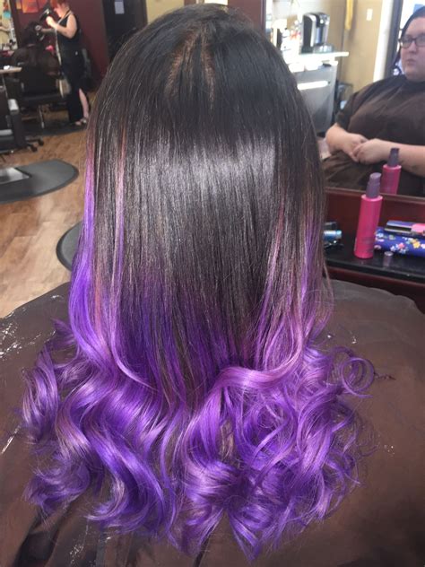 Purple Ombré Using Pravana Vivids Purple Ombre Long Hair Styles