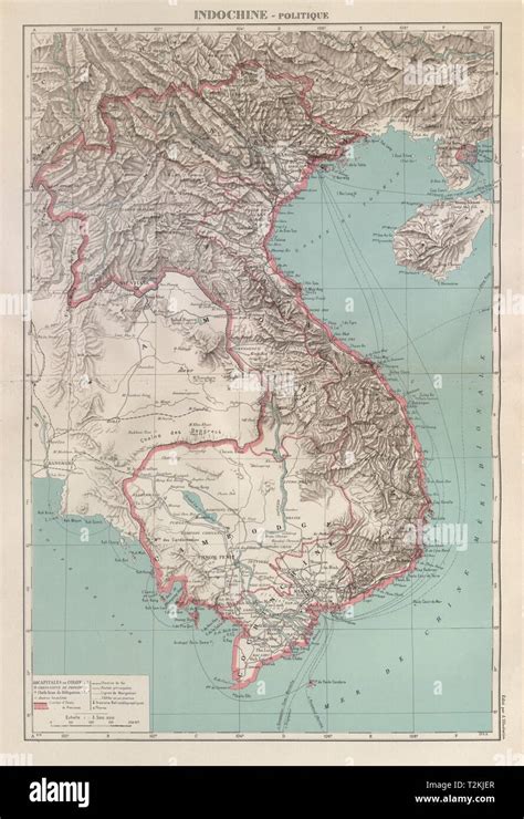 French Indochina Map Hi Res Stock Photography And Images Alamy