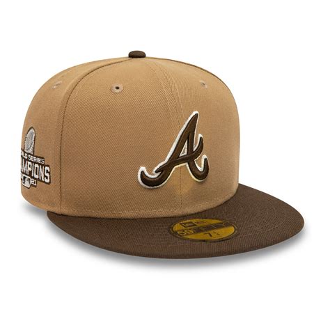 Official New Era Atlanta Braves Mlb Brown 59fifty Fitted Cap B8175251