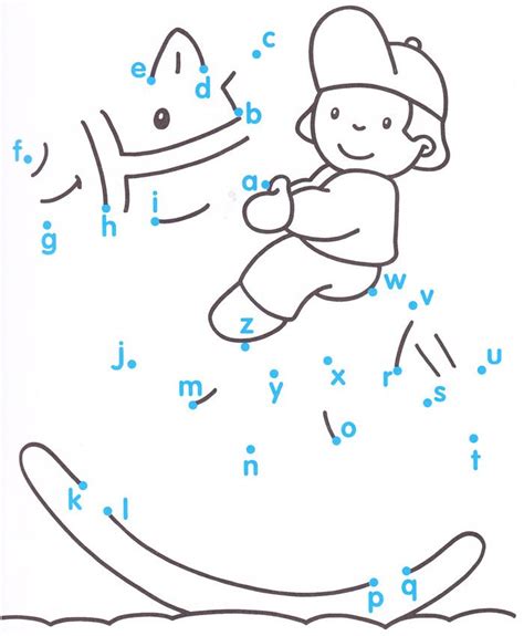 For free dot to dot printables, just print the examples shown on this page. free printable letters dots to dots games, kids English ...