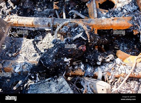 april 7 2022 bucha ukraine editors note image depicts death a charred body of a russian