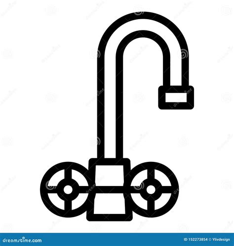 Classic Faucet Icon Outline Style Stock Vector Illustration Of