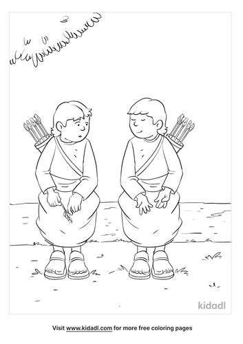 David And Jonathan Coloring Pages | Free Bible Coloring Pages | Kidadl