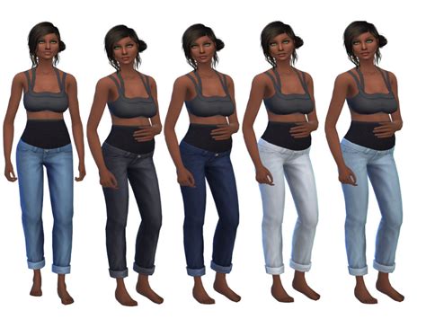 The Sims Resource Maternity Jeans N2