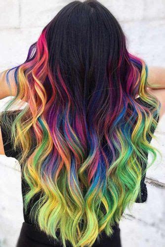 Inspiration For A Rainbow Hair Look Human Hair Exim