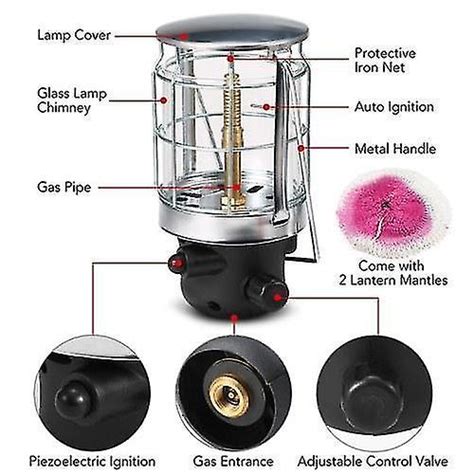 Camping Lights Lanterns Camping Gas Lamp With Piezo Lighter Tent Gas