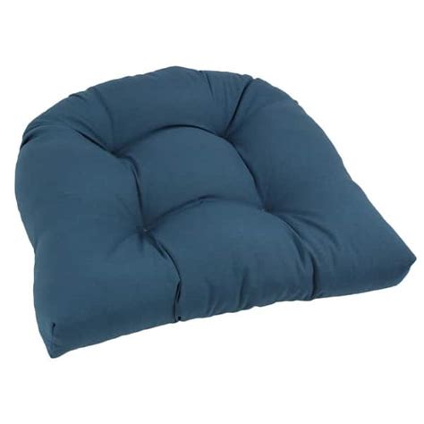 blazing needles solid 19 inch u shaped tufted chair cushion 19 overstock 8599617