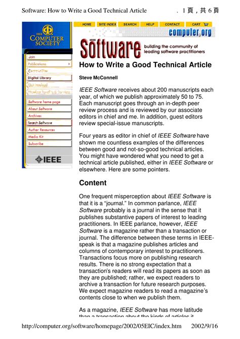 Pdf How To Write A Good Technical Article