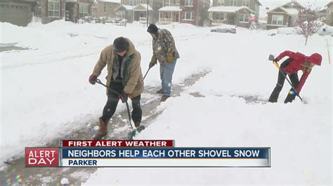 neighbors help each other shovel snow youtube