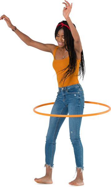 Young Black Girl Spin Hula Hoop