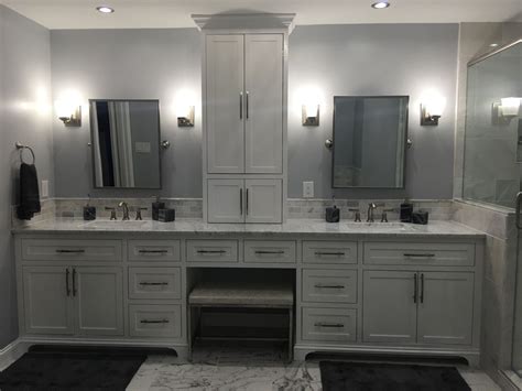 You can add stock or custom built cabinetry to more efficiently make use of limited space in a small bathroom. Hand Made Custom Build Bathroom Vanity by Jungle Woodwork ...