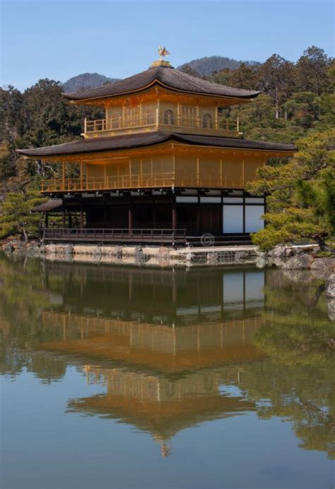 Kinkaku Ji Golden Pavilion Buddhist Temple In Kyoto In Japan With