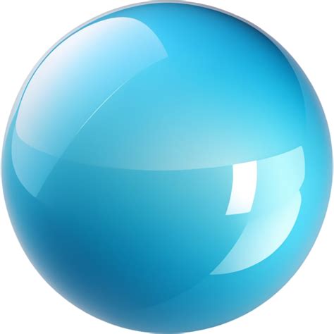 Ai Generated Glossy Round Blue Sphere Ai Generative 35908419 Png