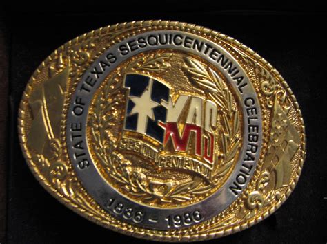 Texas Sesquicentennial Belt Buckle