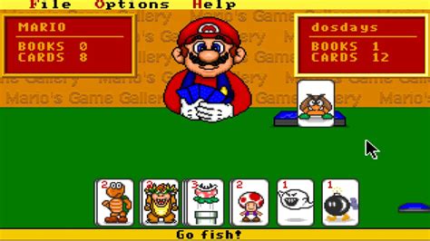 Beating Mario In A Card Game Go Fish Marios Game Gallery Ms Dos