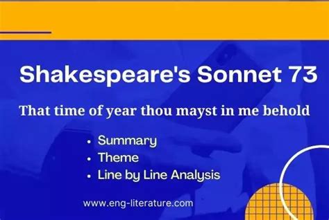 sonnet 73 shakespeare summary theme line by line analysis that time of year thou mayst in