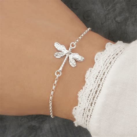 Sterling Silver Dragonfly Bracelet Silver Willow Jewellery