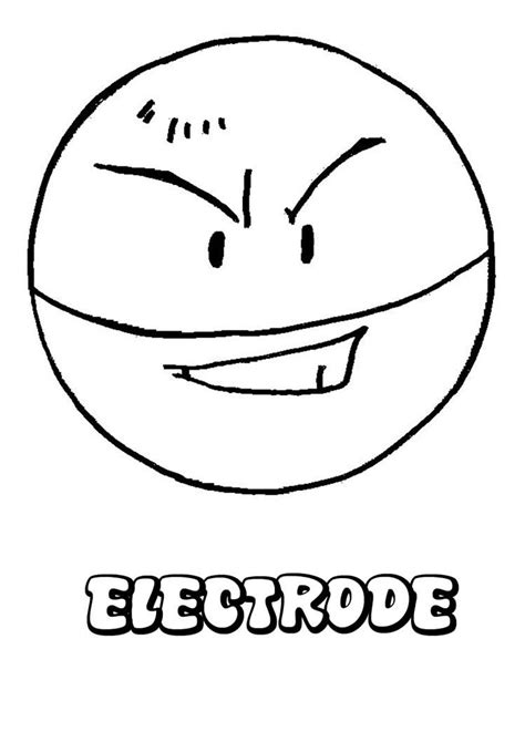 Electric Pokemon Coloring Pages Electrode Pokemon Coloring Pages