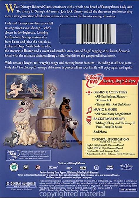 Lady And The Tramp Ii Scamps Adventure Dvd 2001 Dvd Empire