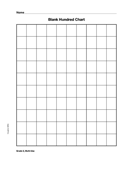 Blank Hundred Chart Printable Pdf Download