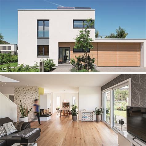 Die klare architektur und das flachdach geben dem bungalow eine anmutige optik, welche modern wirkt. Modernes Haus Design mit Flachdach & Garage im Bauhausstil ...