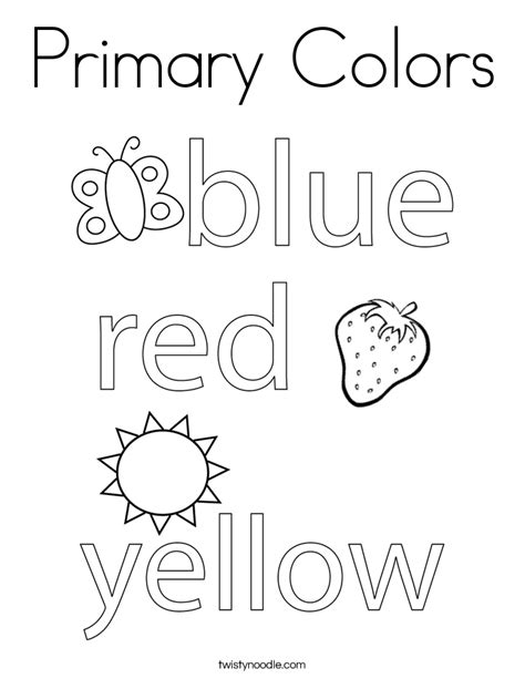 Primary Colors Coloring Page Coloring Pages