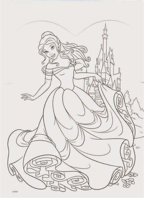 Download and print these disney princess belle coloring pages for free. Disney Princess Belle coloring page | Disney coloring ...