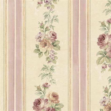 Floral Stripes Wallpaper Cg28802 Modern Floral Wallpaper