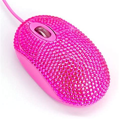 Mini Optical Wired Ergonomic Mouse Led Light Pink Computer