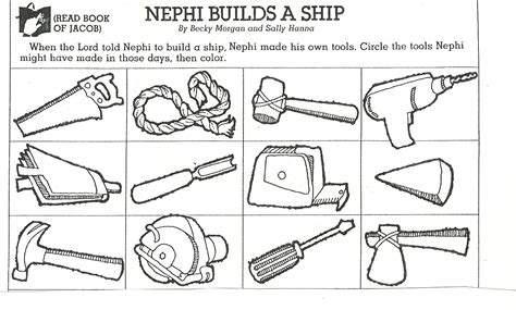 Point out how basic the tools were compared to the modern day tools, and discuss the difficulties of building a ship in nephi's time. i heart primary music: Tools to Build Ship