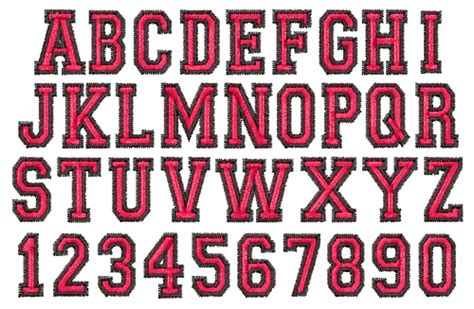Styles Embroidery Font 2c Athletic From Machine Embroidery Designs