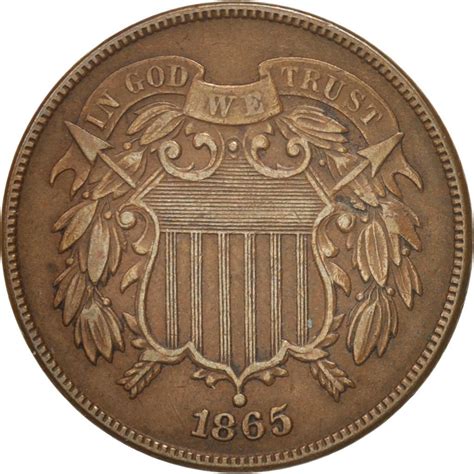 Detroit Mall Two 1864 And 1865 Shield 2¢ Cents