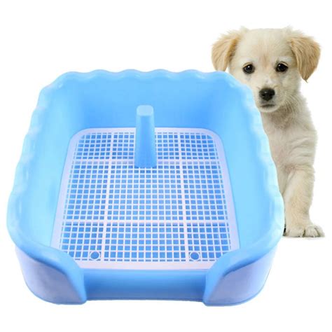 Pet Dog Potty Training Fence Tray Pad Indoor Puppy Pee Toilet Bowl