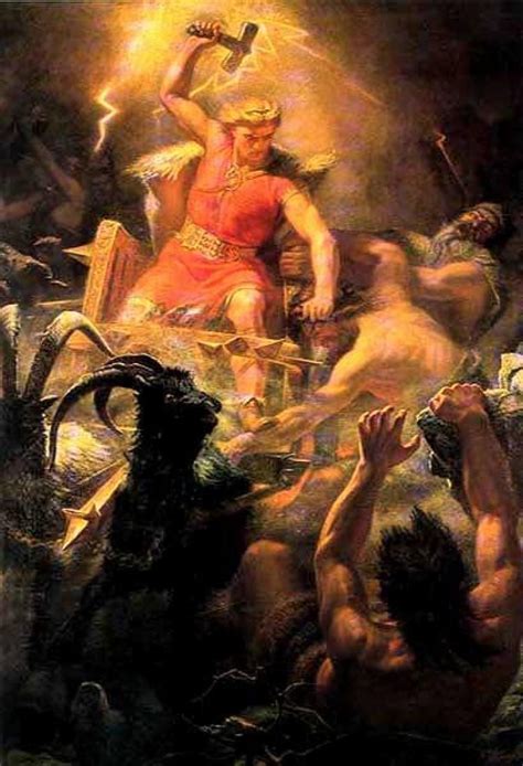 Norse Mythology Gods The Norse God Thor The God Of Lightning Is