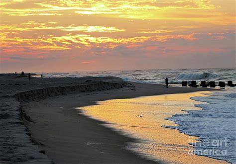 Sunrise In Ocean Beach Fire Island Ny Photograph By David Wood Fine