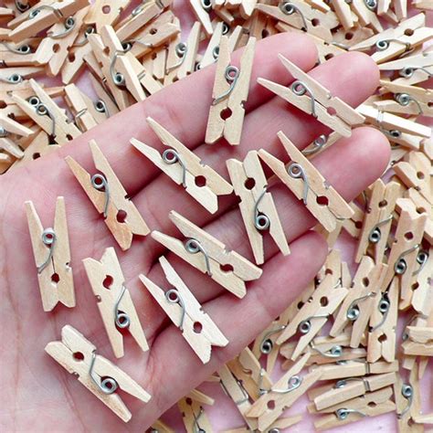 Mini Clothespins Small Wooden Clothes Pins By Miniaturesweet