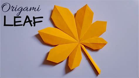 Easy Origami Leaf Tutorial । Diy Paper Leaf Making Instructions