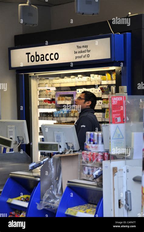 Tesco Metro Near Trafalgar Square Displays Tobacco Products On The