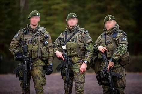 Finnish Army Rapid Deployment Force Conscripts During Nato Level 2