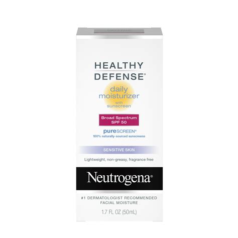 Neutrogena Healthy Defense Facial Sunscreen Zinc Oxide Sun Protection