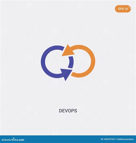 2 Color Devops Concept Vector Icon Isolated Two Color Devops Vector