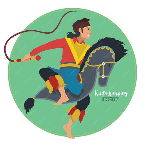 Premium Vector Kuda Lumping Or Leathered Horse The Traditional Dance