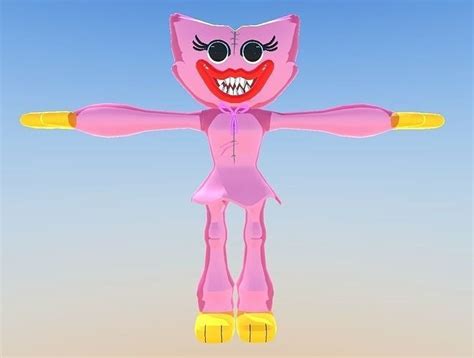 3d Model Kissy Missy Huggy Wuggy Poppy Playtime Vr Ar Low Poly Cgtrader