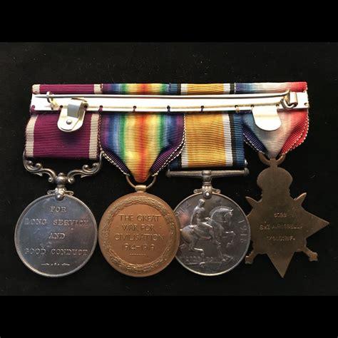 1914 Trio And Gvr Army Lsandgc Medal To 5098 Band Serjeant Alfred George